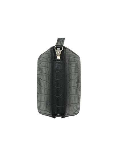 ATLAS - Mini Round Wallet / Crocodile Black