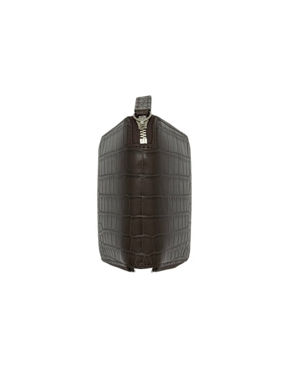ATLAS - Mini Round Wallet / Crocodile Brown