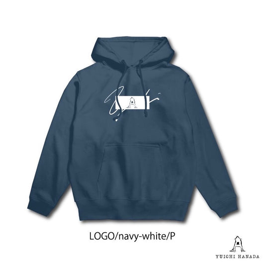YH-Logo Hoodie Navy/White