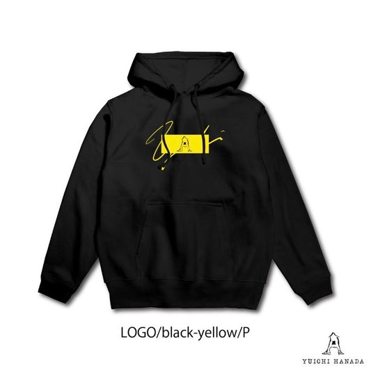 YH-Logo Hoodie Black/Yellow