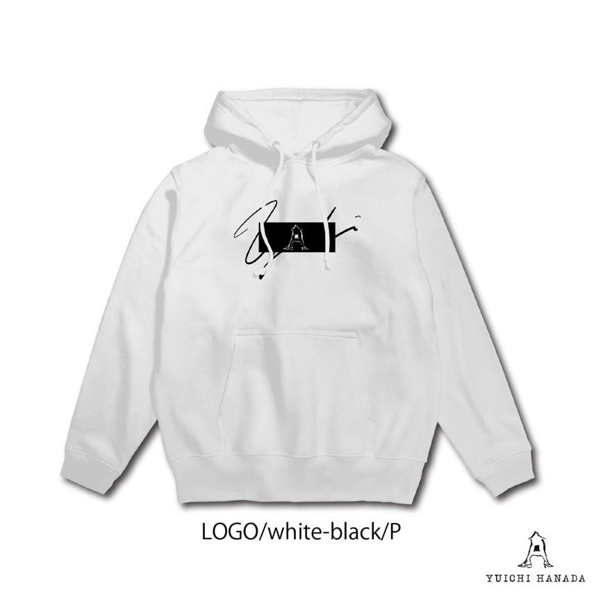 YH-Logo Hoodie White/Black