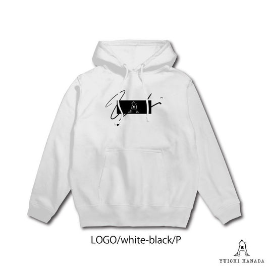YH-Logo Hoodie White/Black