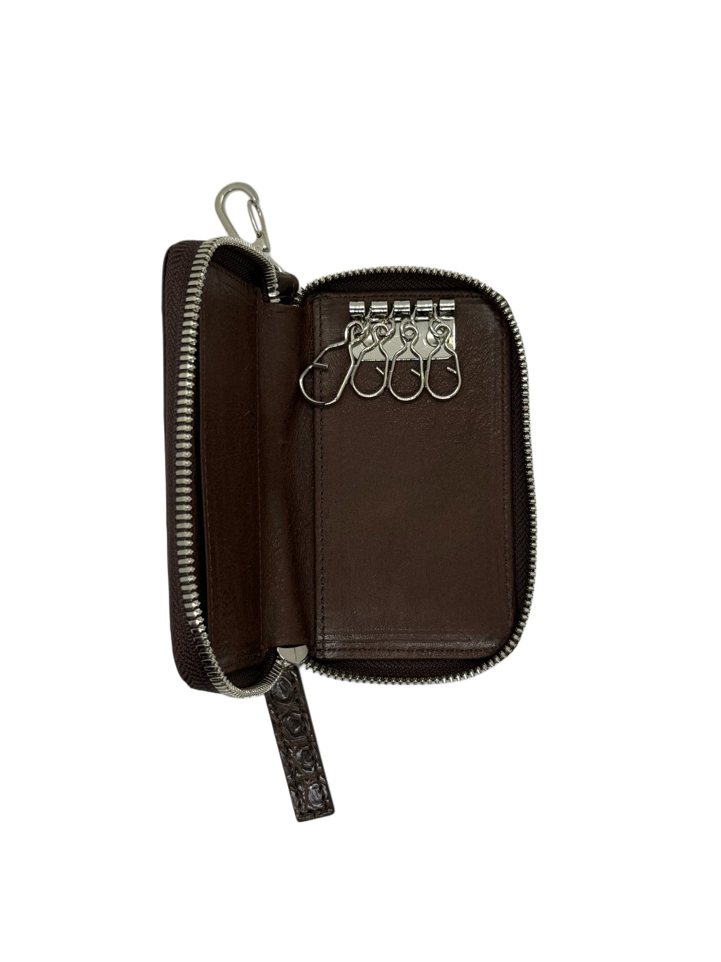 VAULT - Round Key Case / Crocodile Brown