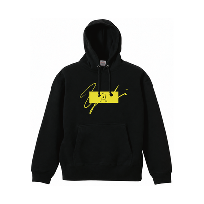 YH Logo Hoodie Black/Yellow