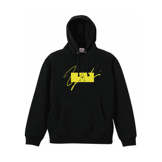 YH Logo Hoodie Black/Yellow